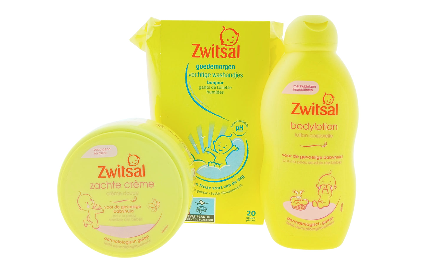 Zwitsal Baby Cadeauset Body Verzorging met Washandjes