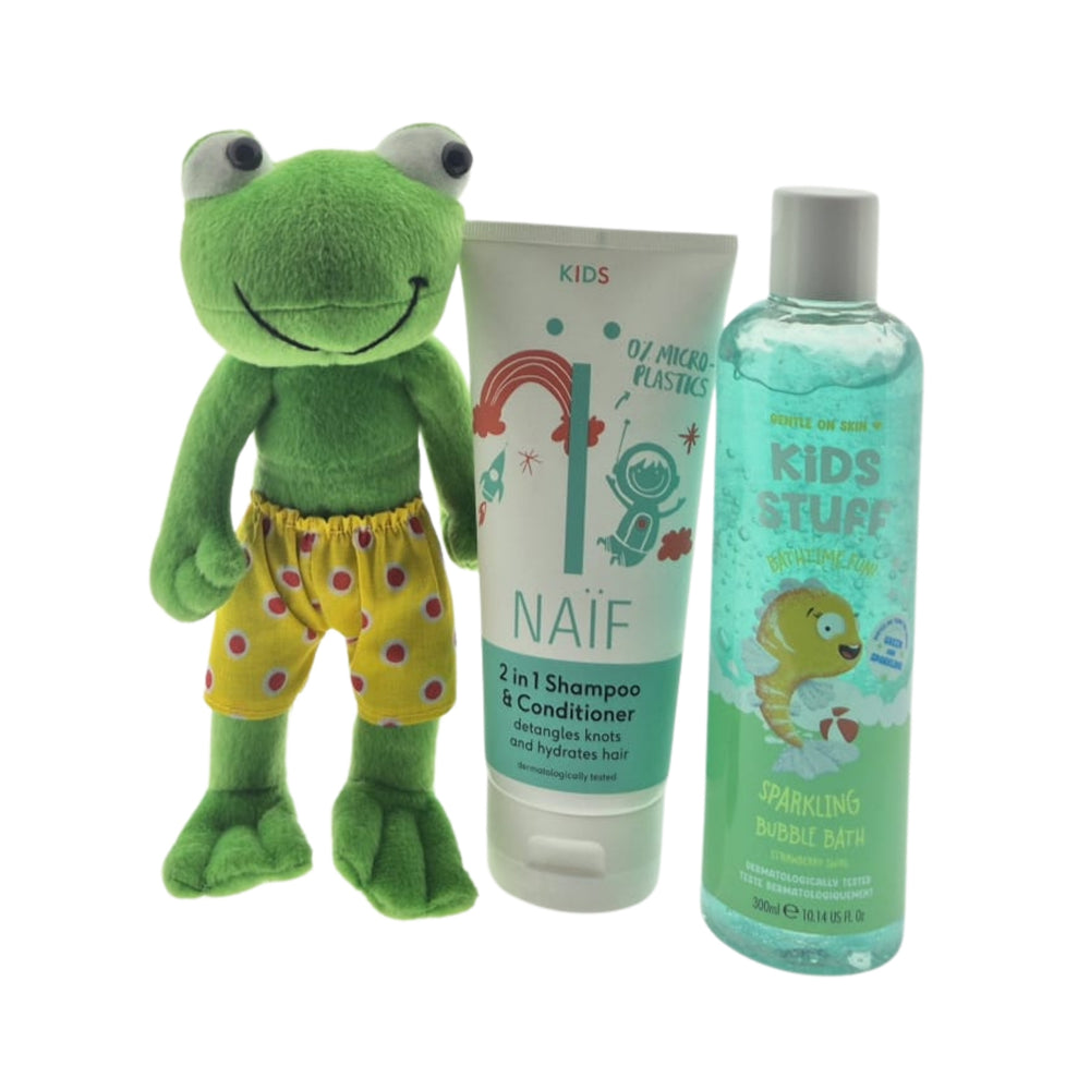 Naif Kids Shampoo & Bath met knuffel Kikker Cadeauset