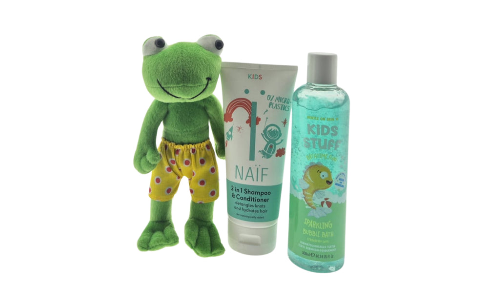 Naif Kids Shampoo & Bath met knuffel Kikker Cadeauset