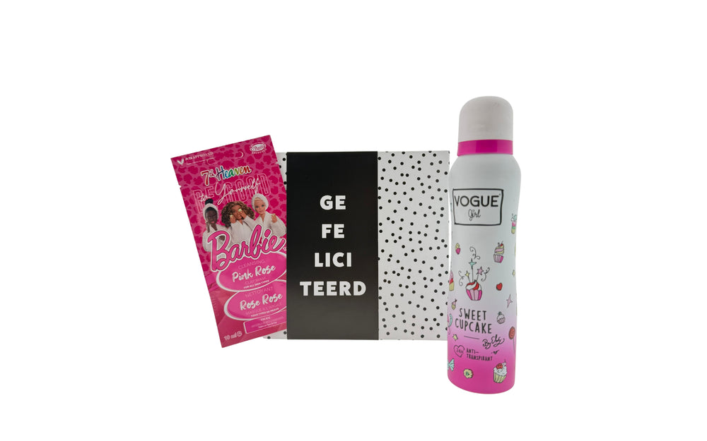 Vogue Verjaardag Cadeauset met Deo - Masker Barbie & Chocolade