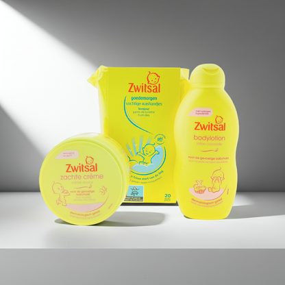 Zwitsal Baby Cadeauset Body Verzorging met Washandjes