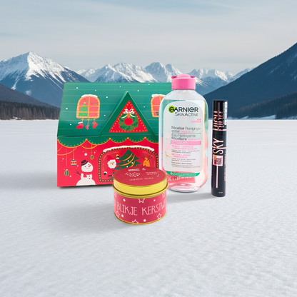 Garnier Cadeauset Kerst Micellair Water - Maybelline Mascara Black & Kaars Kerstwensen