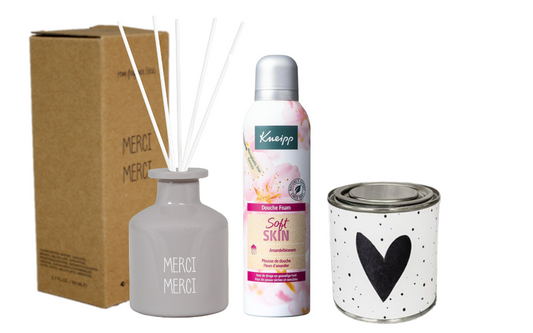 My Flame Cadeauset Merci Geurstokjes & Kneipp Soft Skin
