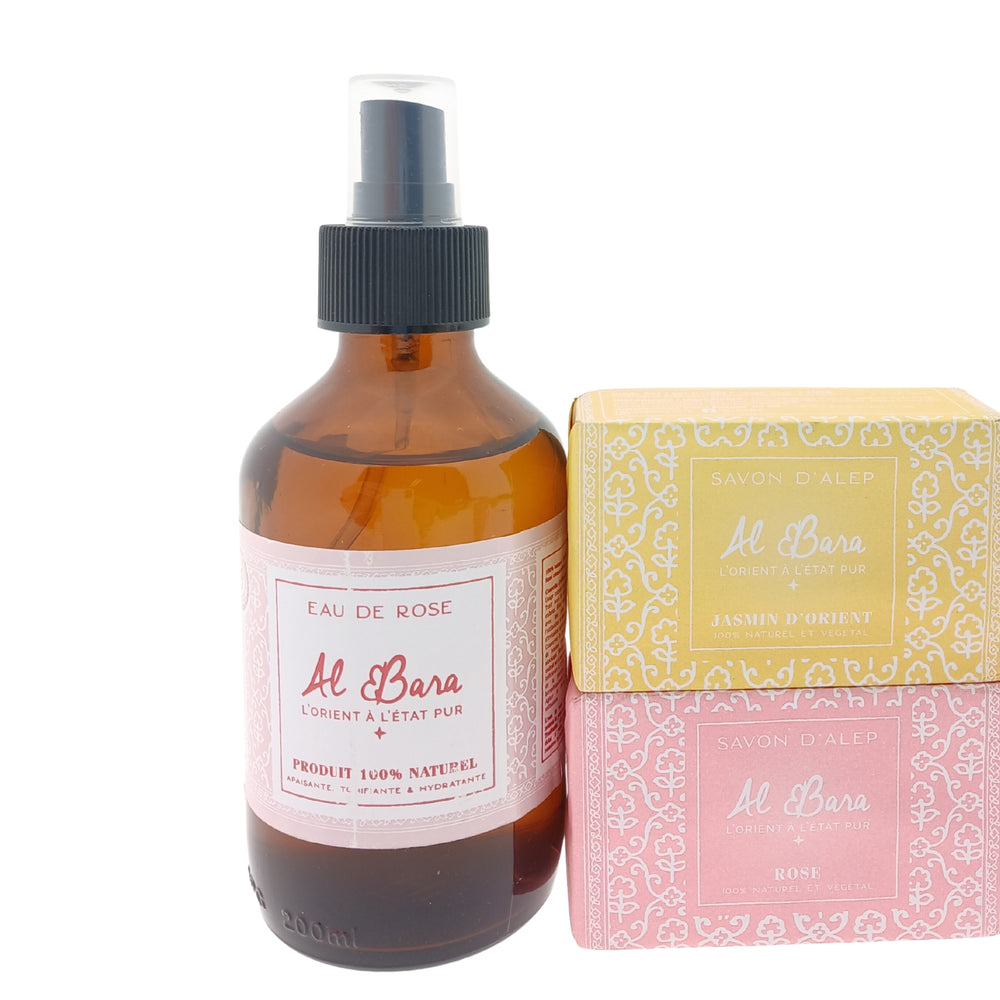 Al Bara Cadeauset Rozenwater met Zeepjes
