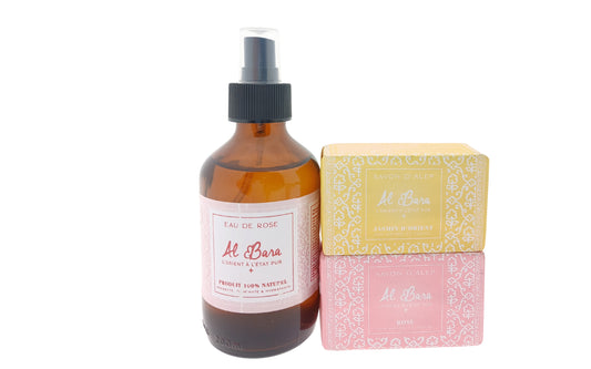 Al Bara Cadeauset Rozenwater met Zeepjes