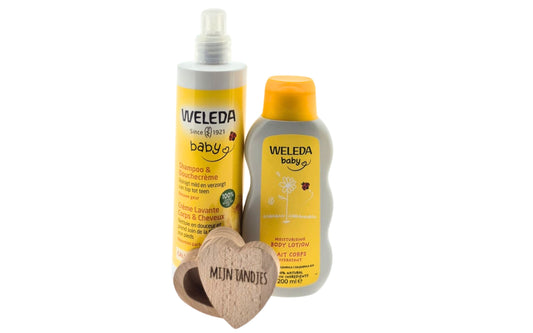 Weleda Baby Cadeauset Verzorging met Tandjes bewaardoos