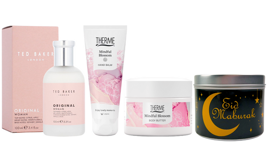 Therme Cadeauset Ramadan Suikerfeest Mindful Blossom & Ted Baker Pink Parfum