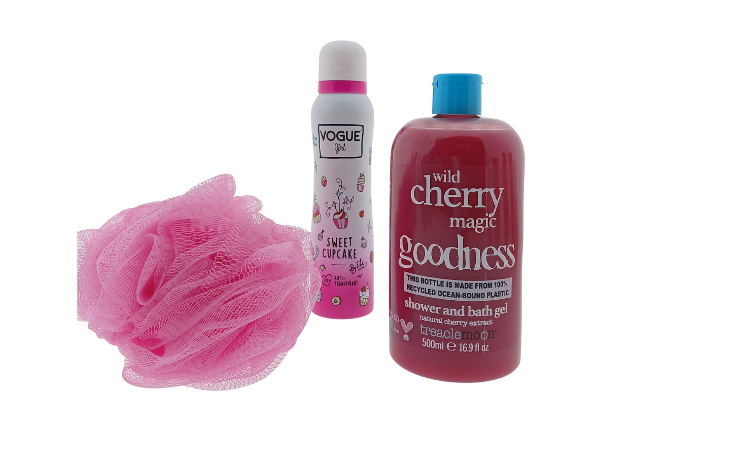 Vogue Cadeauset Roze met Deo - Douche & Puff