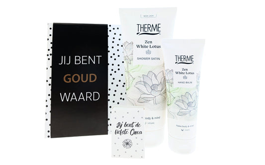 Therme Cadeauset Oma Zen White Lotus Douche - Handbalm & Liefste oma zeep