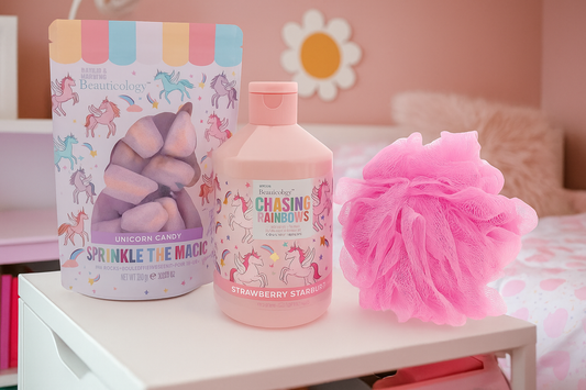 Unicorn Cadeauset Douche & Bad met Spons Puff