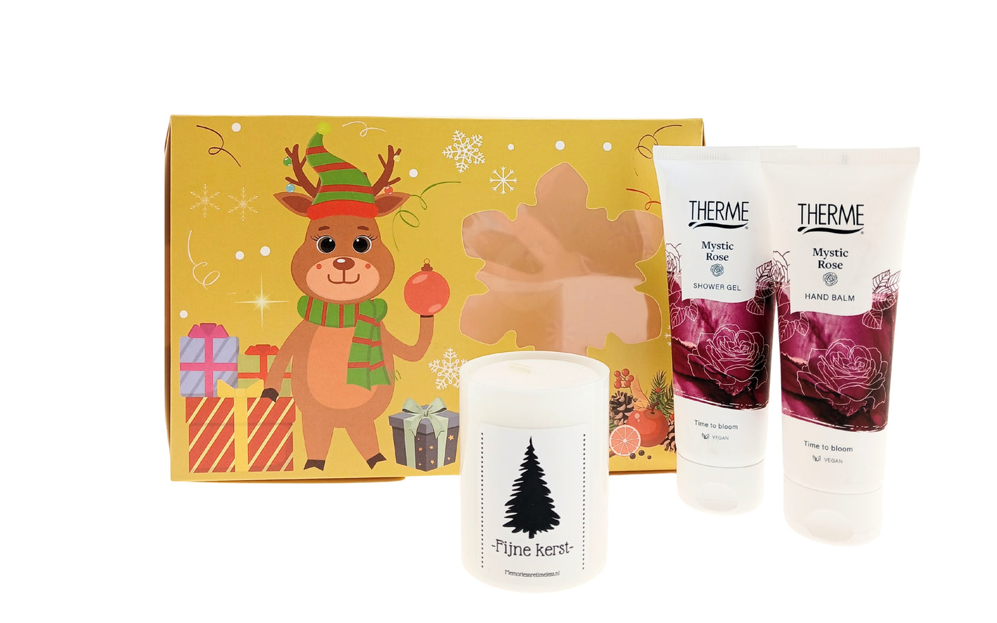 Therme Cadeauset Kerst Mystic Rose Body & Fijne Kerst Kaars
