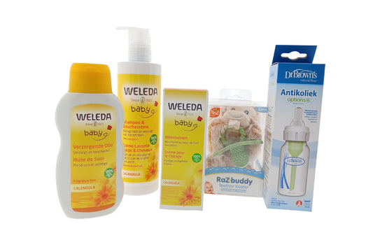 Weleda Baby Kraamcadeauset Verzorging met Speenhouder Aap & Fles
