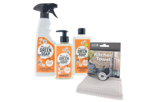 Green Soap Cadeauset New Home Orange Jasmin Compleet met Keukenhanddoek