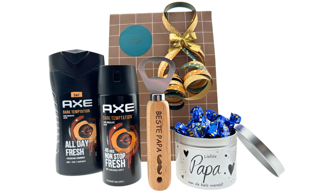 Axe Cadeauset Dark Temptation Flesopener Papa