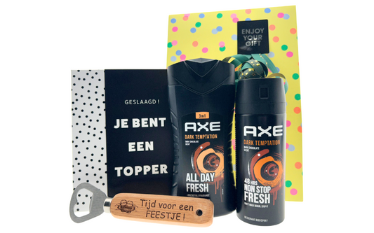 Axe Cadeauset Dark Temptation Tijd voor een Feestje met Flesopener